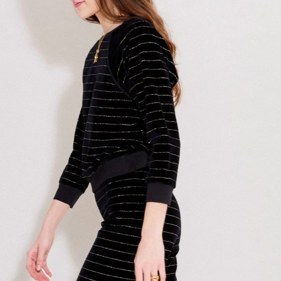 Suzie Kondi The Raglan Top in Lurex Velour, size S - Picture 2 of 7